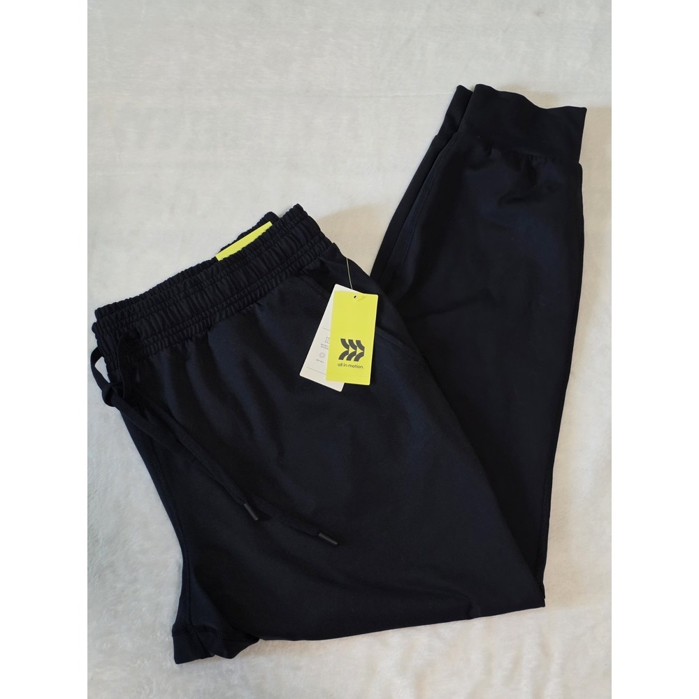 All in motion womens size large black soft stretch jogger pants slim fit